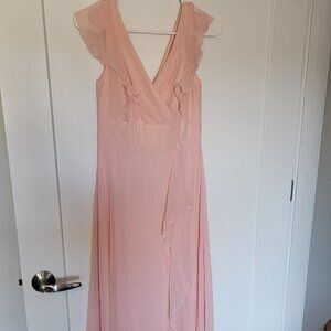 Pink maxi dress, S